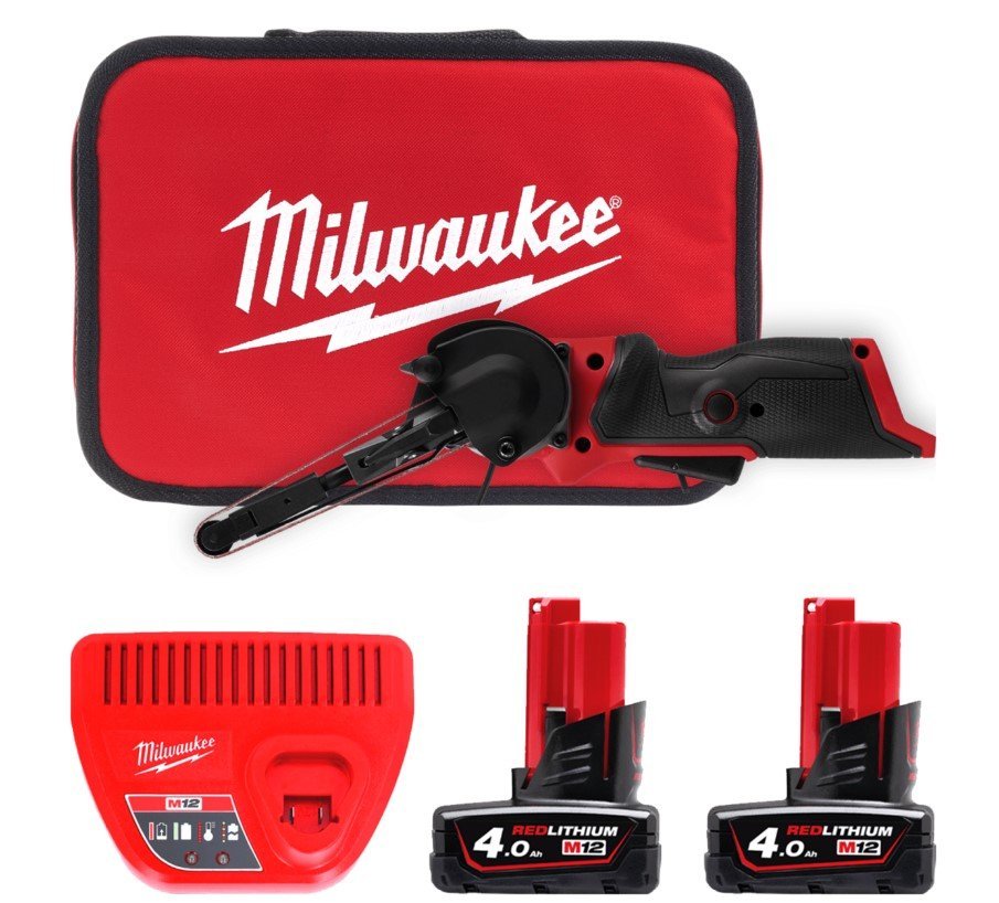 MILWAUKEE Ленточная шлифовальная машина 10мм M12 FBFL10-402B | 4933480959