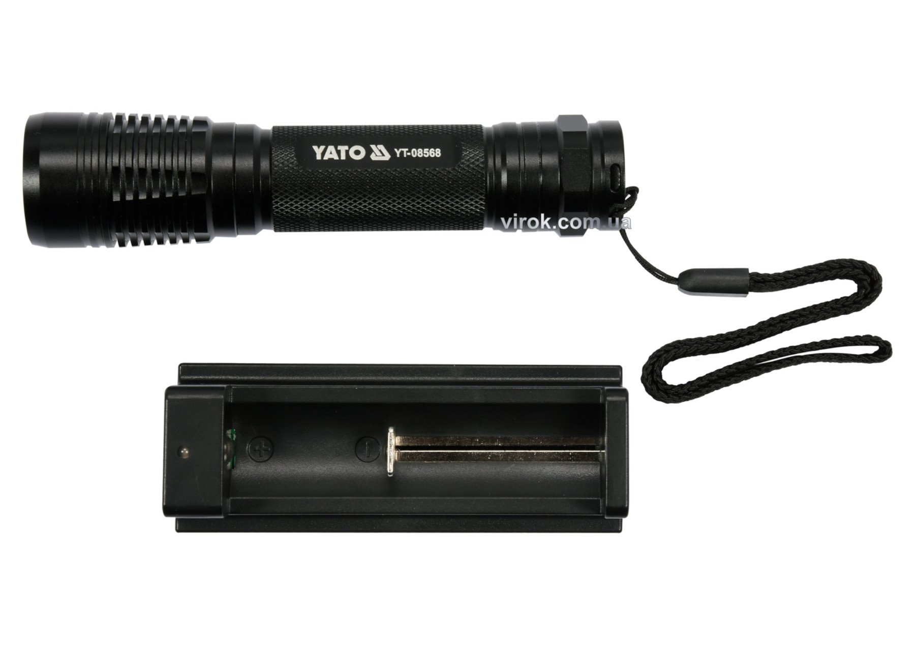 YATO Ліхтар світлодіодний (XPG3 CREE) YATO, акумулят. Li-Ion- 2.2A, Р=6 Вт, Ф=500 lm. Ø=28ммx120мм  