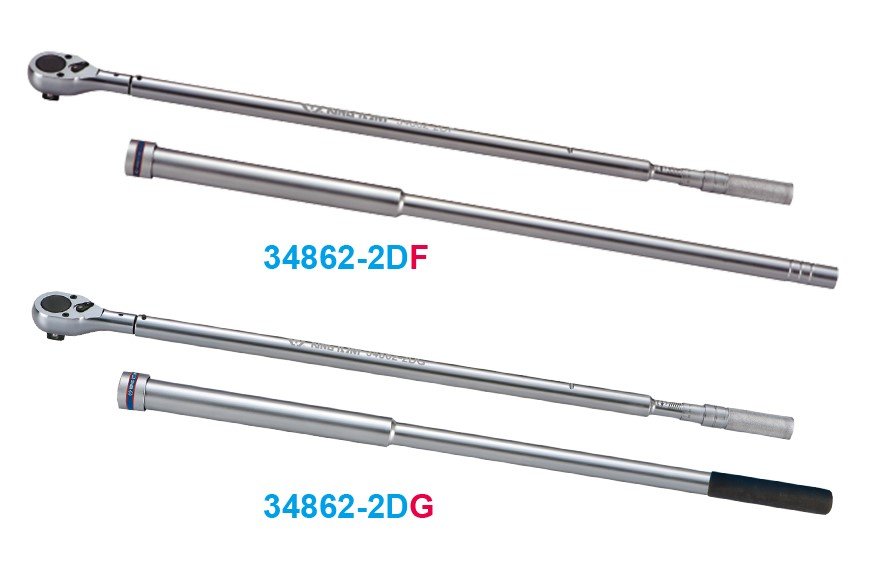 KING TONY Ключ динамометрический 1" 300-1500 NM двойная установка, резиновая ручка | 34862-2DG