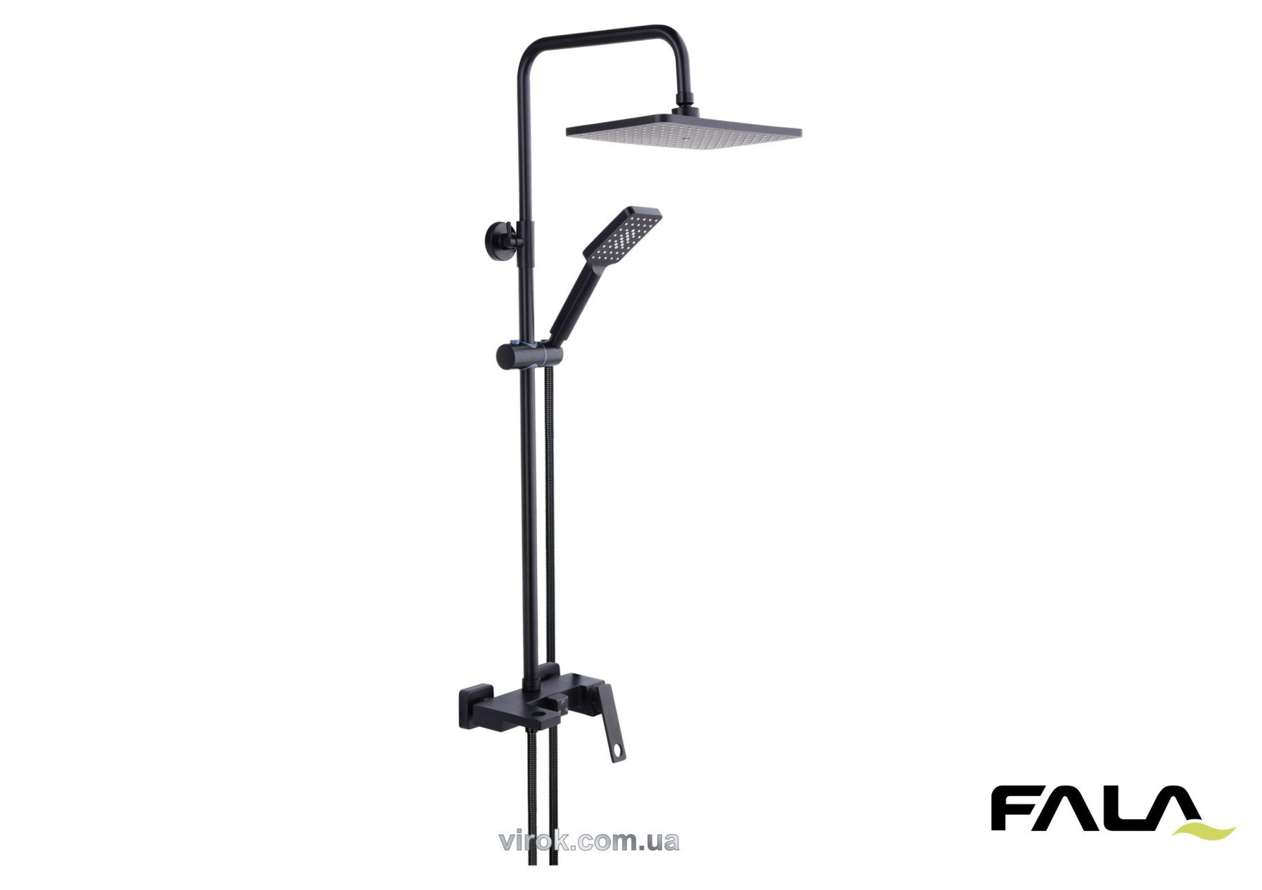 FALA Душовий комплект NOIR 1 : зі штивним і знімним розприскувачами  | 75883