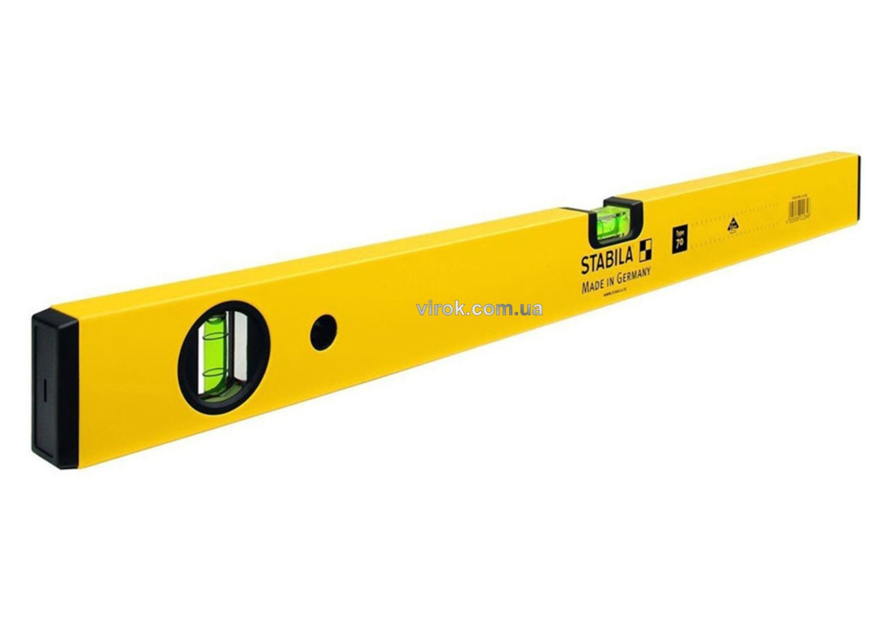 STABILA Рівень Type 70 : L= 80 см, 2 капсули. точн 0,50 mm/m. | 2286