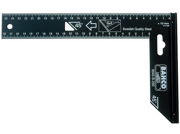 BAHCO 9045-B-400 Угольник стальной 400 мм, прецизионный, штампованный; сбалансированный