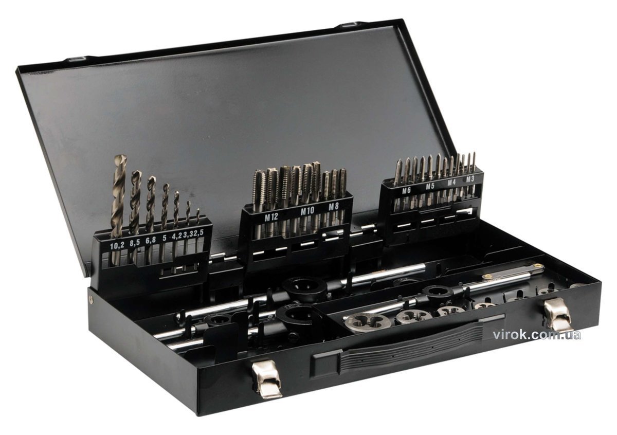 YATO Мітчики і плашки YATO : М3-М12, Набір 44 шт.  | YT-2978