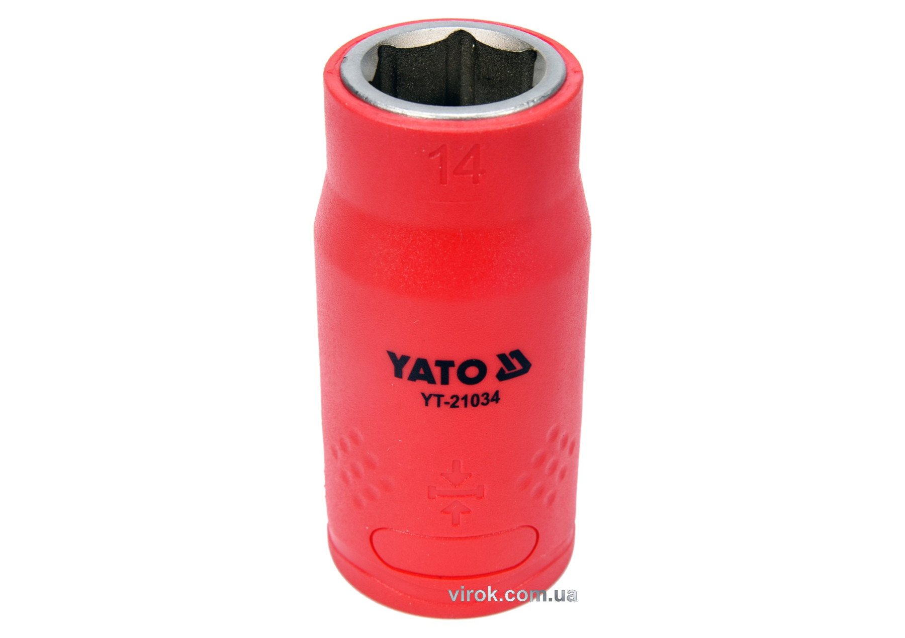 YATO Головка торц. діелектр. 6-гранна YATO : квадрат 1/2", М= 14 мм, L= 55/38 мм,VDE корпус до 1000V