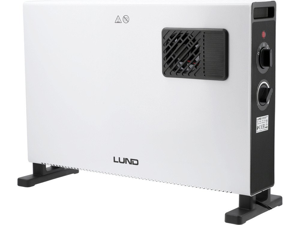 Обігрівач конвекторний LUND від ел.мережі- 230 В, 2 регулювальні режими- 1,25 і 2 кВт з вентилятором