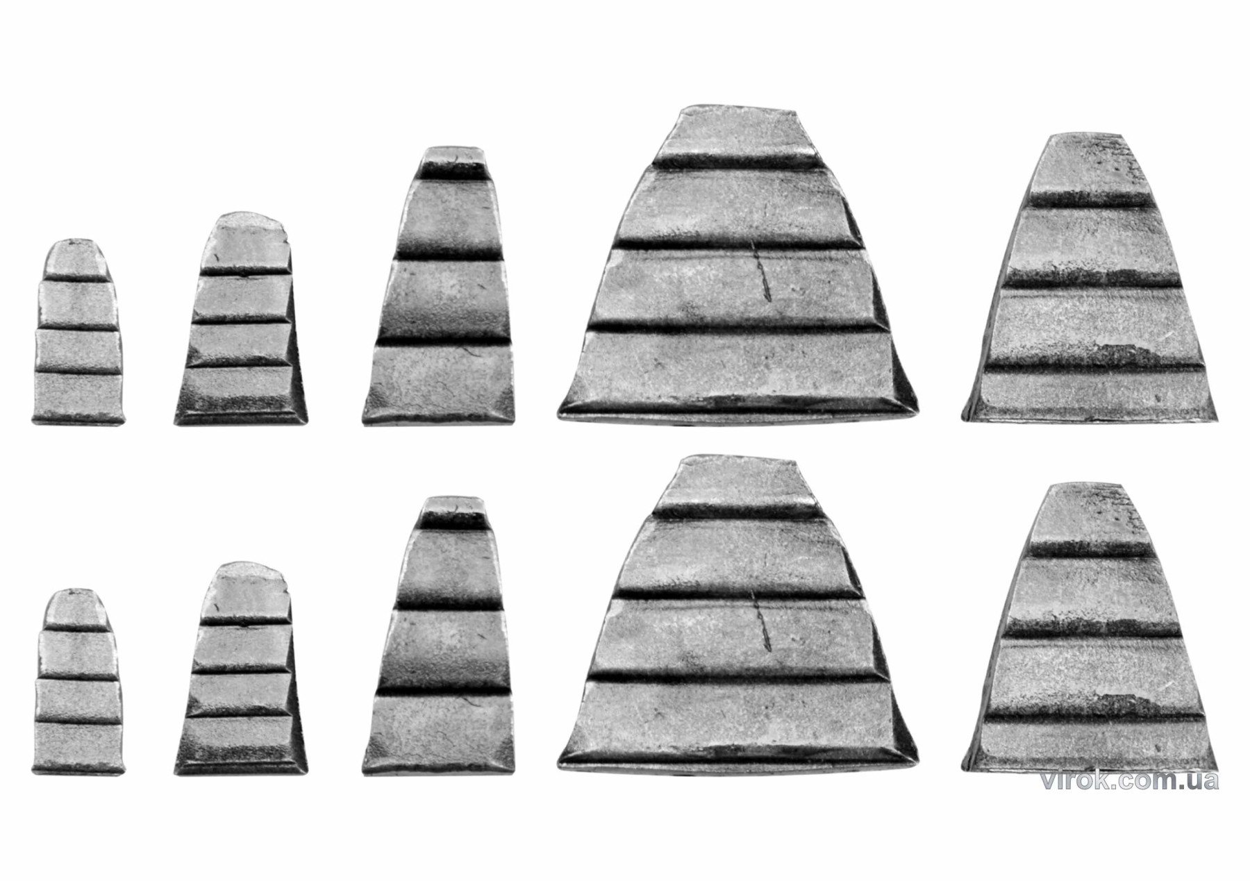 VOREL Клини для молотків 28 x 32 , 25 x 21, 25 x 12 , 18 x 10 , 17 x 8; 10 шт  | 99472