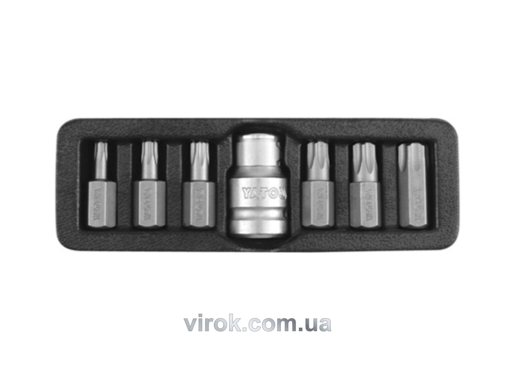 YATO Набір насадок викруткових YATO : "TORX-T", L= 30 мм. адаптер 1/2". 7 шт.  | YT-0416
