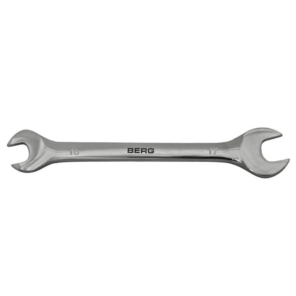 Ключ ріжковий двосторонній Cr-V 16х17мм Berg | 48-109