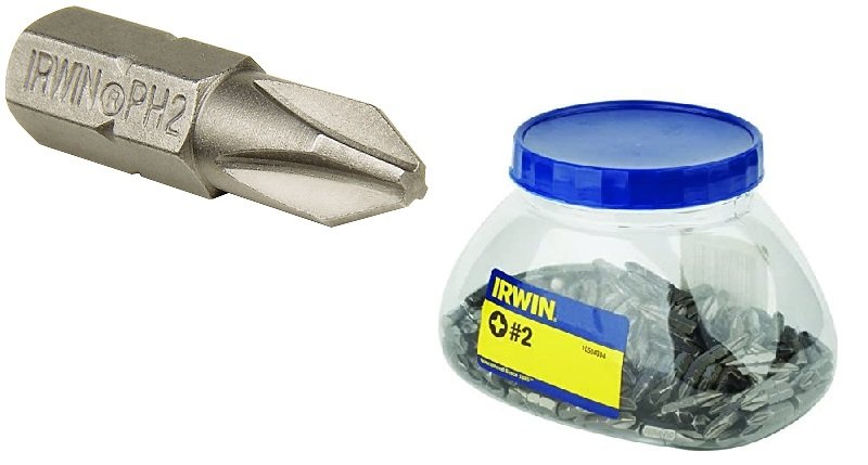 IRWIN Набор бит 250 шт 1/4" 25 мм, Philips PH 2 "Grabit Jar", | 10504384