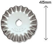 Лезвие OLFA PIB45-1 фигурное круговое для RTY-2/G,/DX, малая волна, 45мм