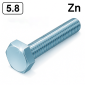 Болты оцинкованные с полной резьбой DIN 933 M 4х14