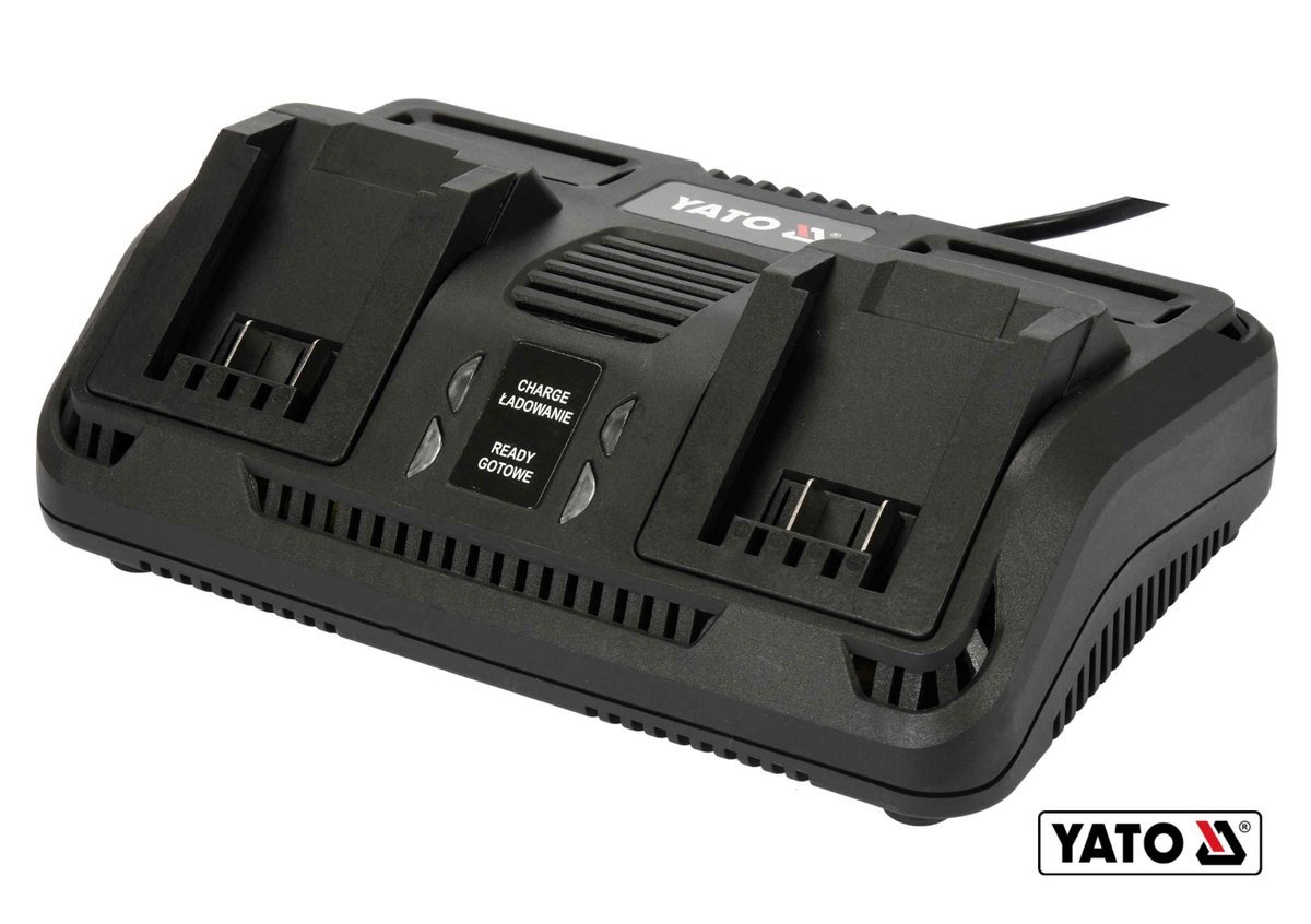 YATO Зарядний пристрій YATO для Li-Ion 18 В з 2 терміналами. від мережі 230 В  | YT-82849