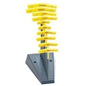 BONDHUS Набор отверток Т-образных шестигранных 3 / 32-3 / 8 "+ стойка, сферич, CrV сталь.