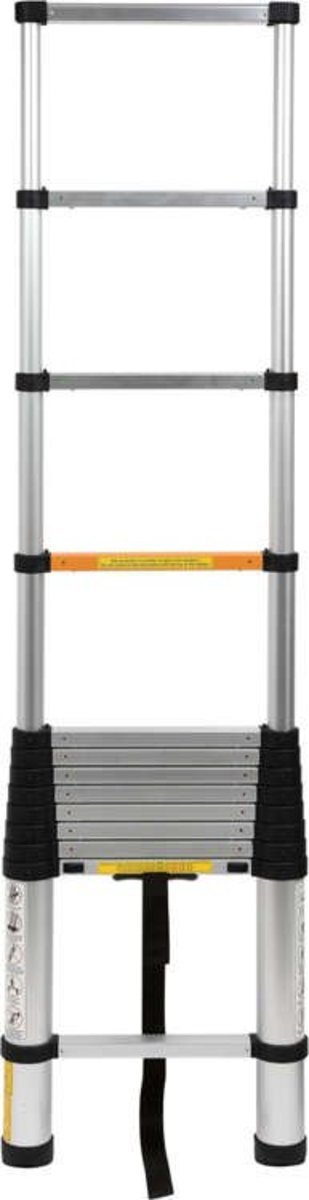 VOREL Драбина розтяжна телескопічна , 13 сходин, h=3.8 м, макс. вага- 150 кг, з алюмінію  | 17701