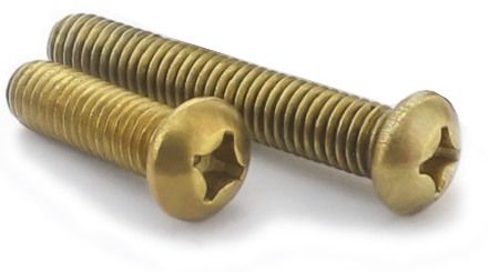 Винт латунный с полукруглой головкой Din 7985 M6x40 (уп 200 шт.)
