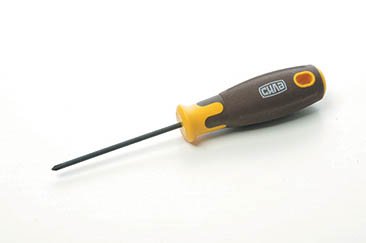 Отвертка крестовая композитная рукоятка CrV PH0 3x75мм (Phillips) (вороненная) СИЛА