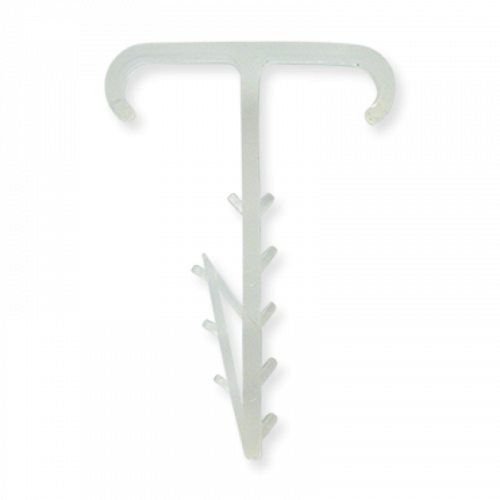 Дюбель-ёлочка двойная (12х5) для плоских проводов белый (пач 100шт) APRO
