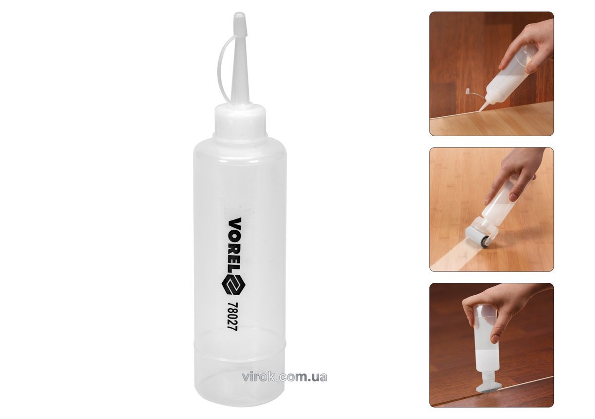VOREL Дозатор для нанесення клею ; пластичний V=250 мл, зі змінними насадками  | 78027