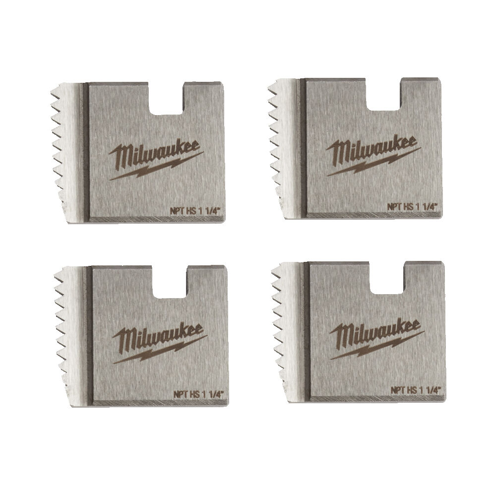 MILWAUKEE Плашки для нарізання різблення, FPTD 1-1/4" NPT HS (4шт) | 48361110
