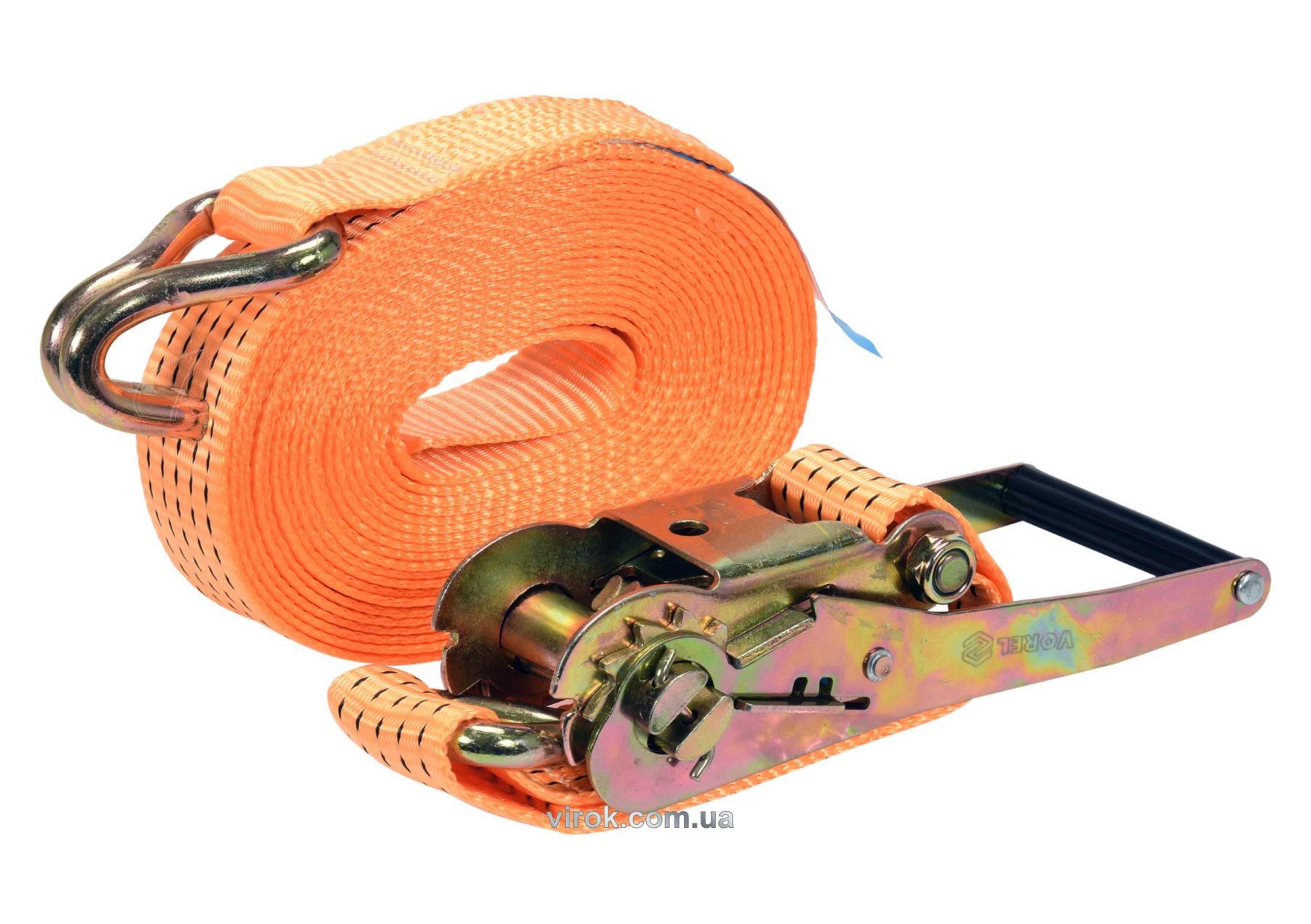 VOREL Пас для кріплення багажу з тріщаткою : сила натягу- 2500/5000 daN, 8 м х 50 мм, 2 шт.  | 82414