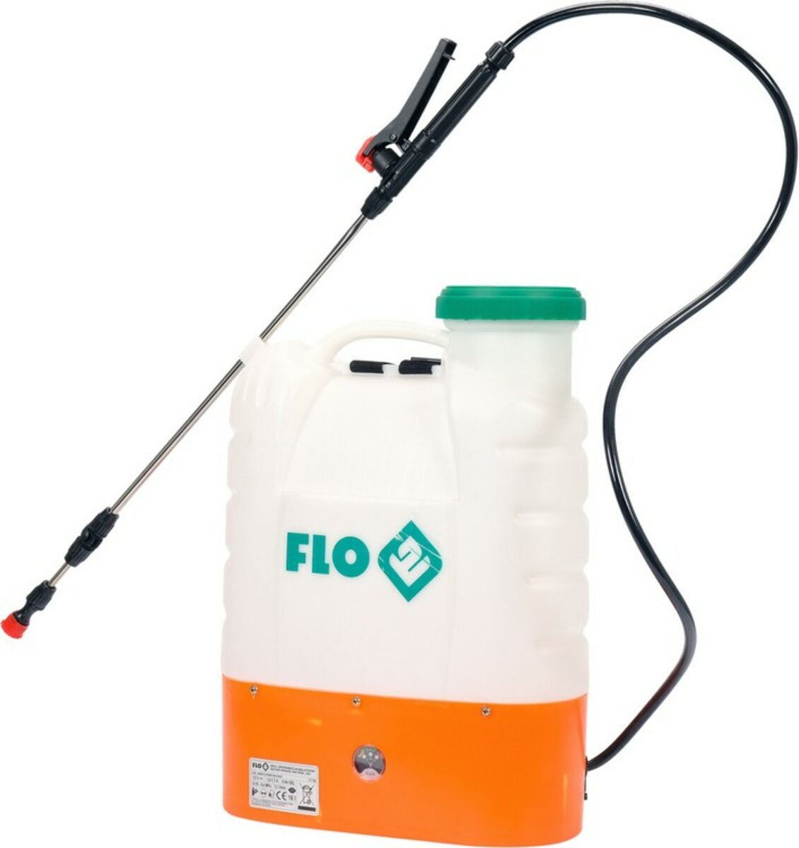 FLO Оприскувач акумуляторний ранцевий : 12В, 8 АГод, бак- 16 л, продукт.- 3 л/хв  | 89610
