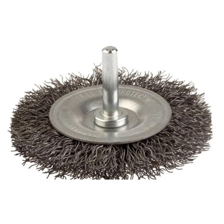 Щетка цилиндрическая 75х10 мм, хвостовик 6 мм, Нерж. проволока 0.30 мм, 4500 об/ мин Постер LESSMANN