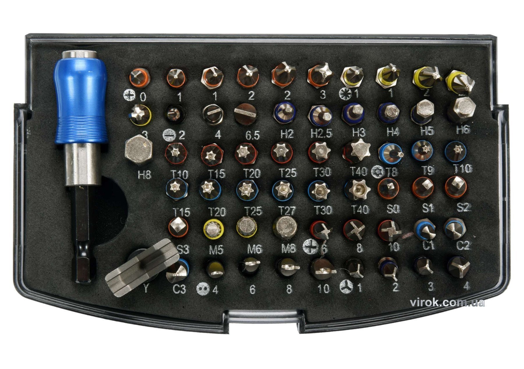 YATO Набір насадок викруткових YATO з тримачем : 1/4", 59 шт.  | YT-04624