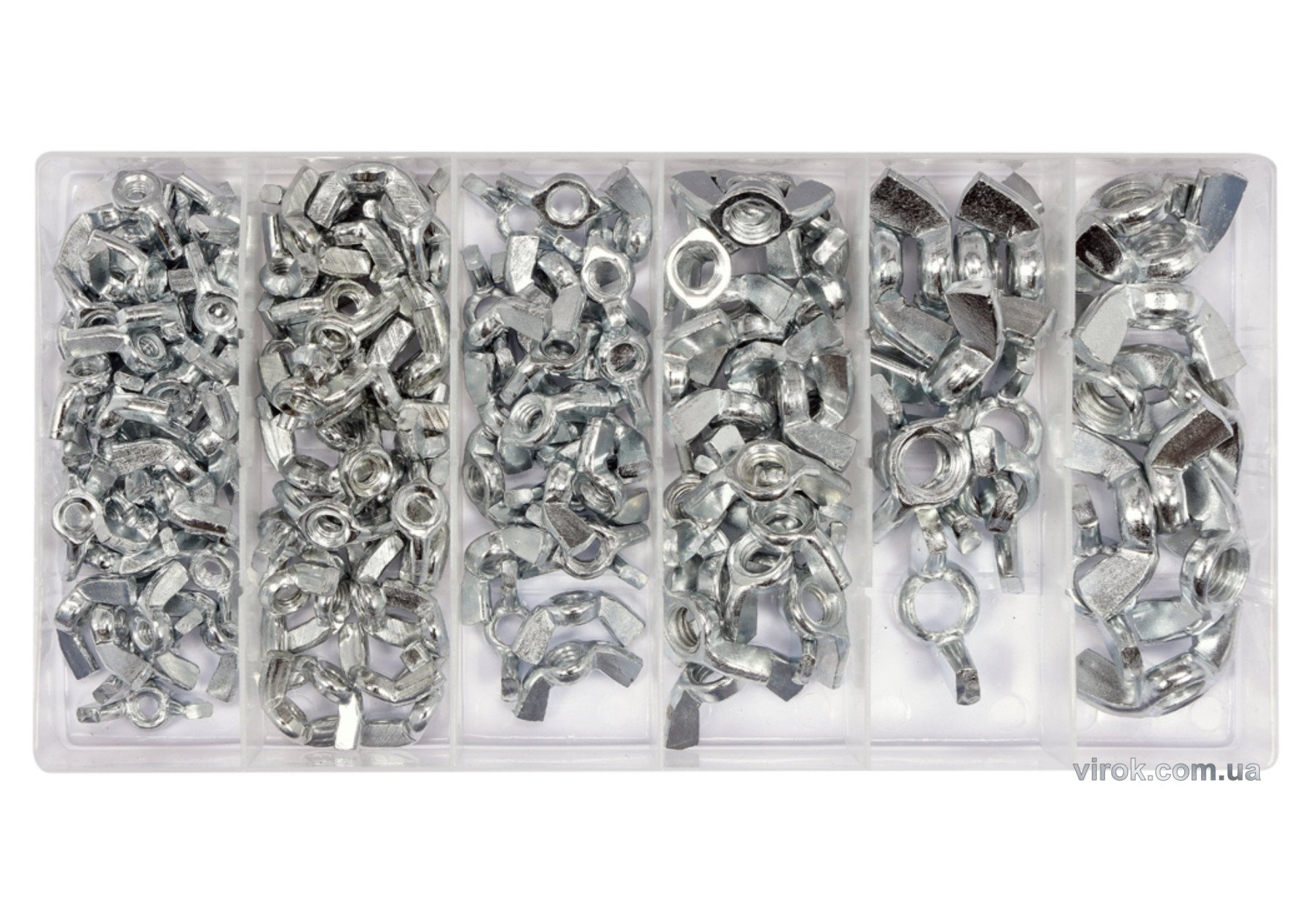 YATO Гайки М4- М10 "Метелик" YATO в пластиковій коробці; наб. 150 шт.  | YT-06776