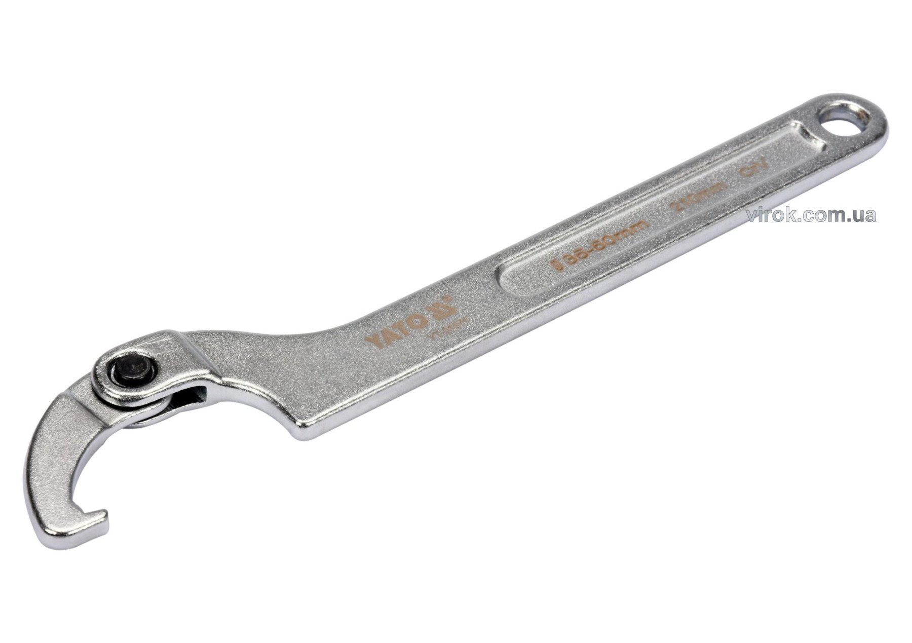 YATO Ключ гаковий з носиком на шарнірі в діапаз. M= 35-50 мм YATO, Хр-Ванад., L= 210 мм  | YT-01671