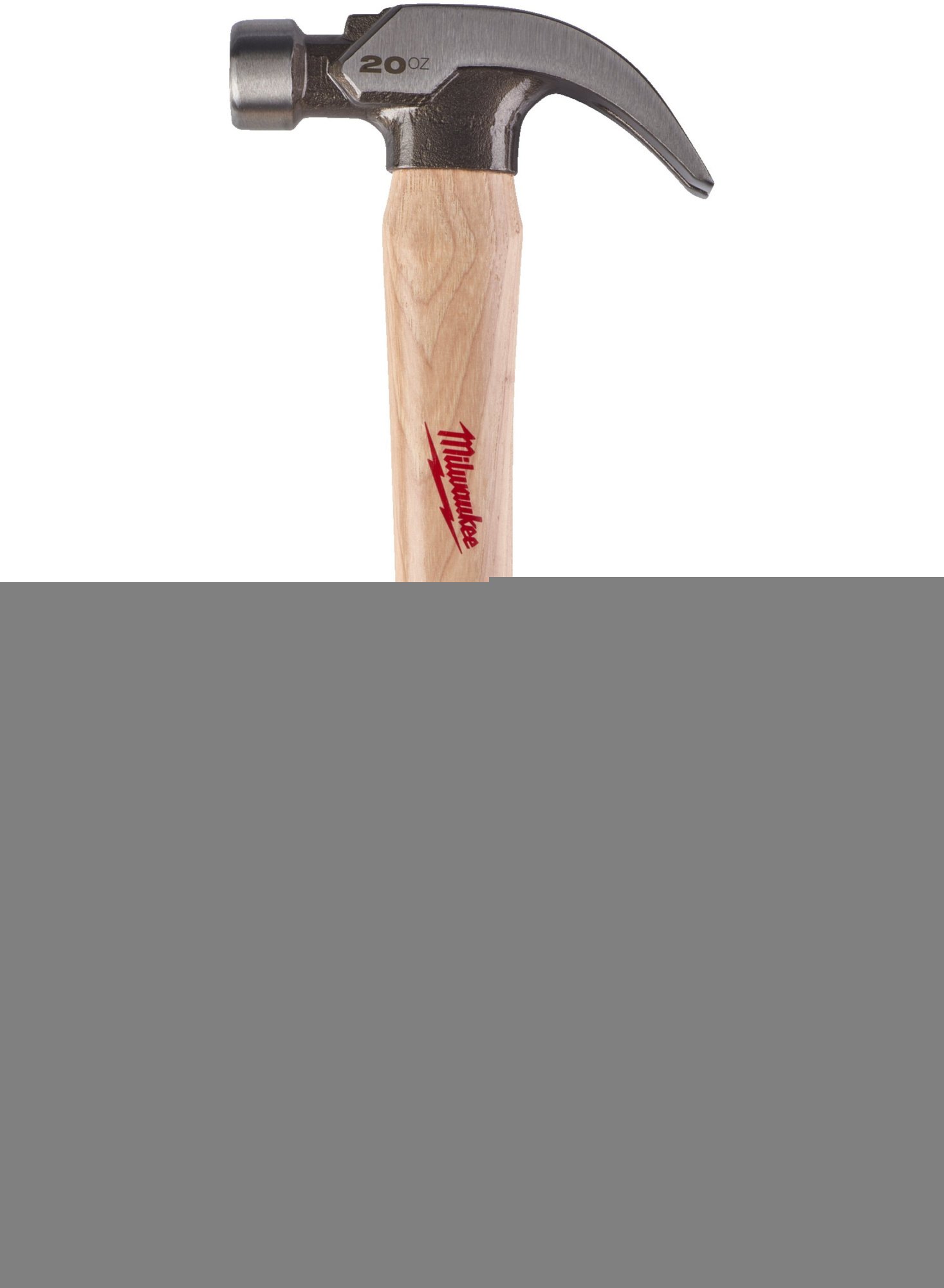 MILWAUKEE Молоток с рукояткой из гикори 20 унций/570 грамм (1 шт) | 4932478660