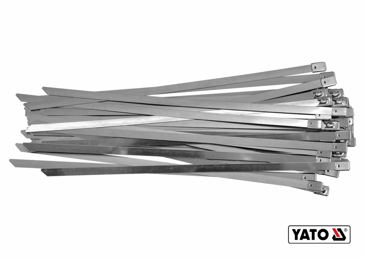 YATO Хомут затискний YATO : 8 х 450 мм з нержавіючої сталі, пак. 50 шт  | YT-70585