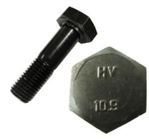 Болт высокопрочный DIN6914 с увеличенной головкой М20х65 горячеоцинкованный, класс 10.9