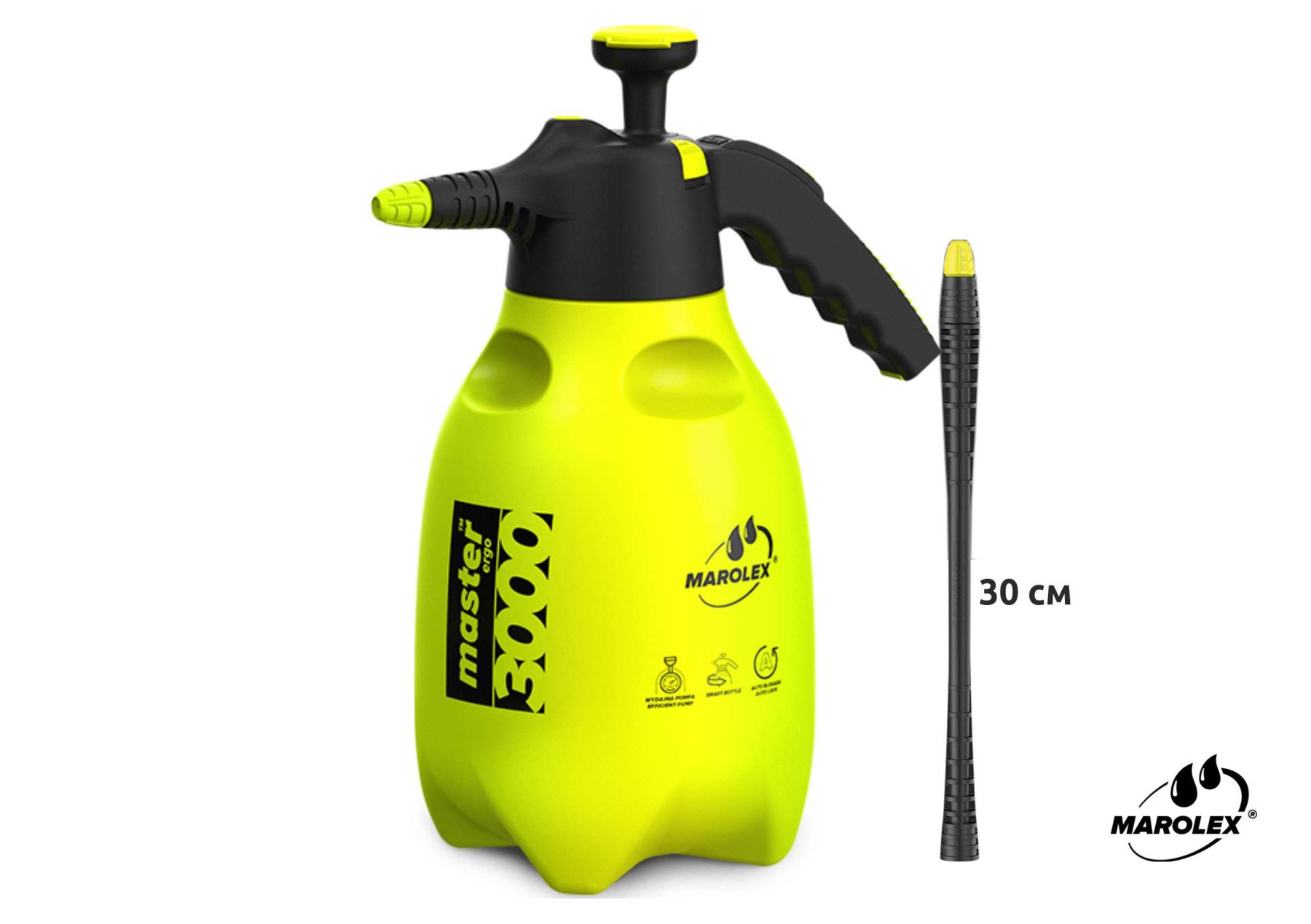 MAROLEX Оприскувач ручний MASTER ergo, 3000 мл, з штангою 30 см (M3000L30) | S018.121
