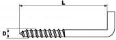 Шуруп-крюк L  8х240