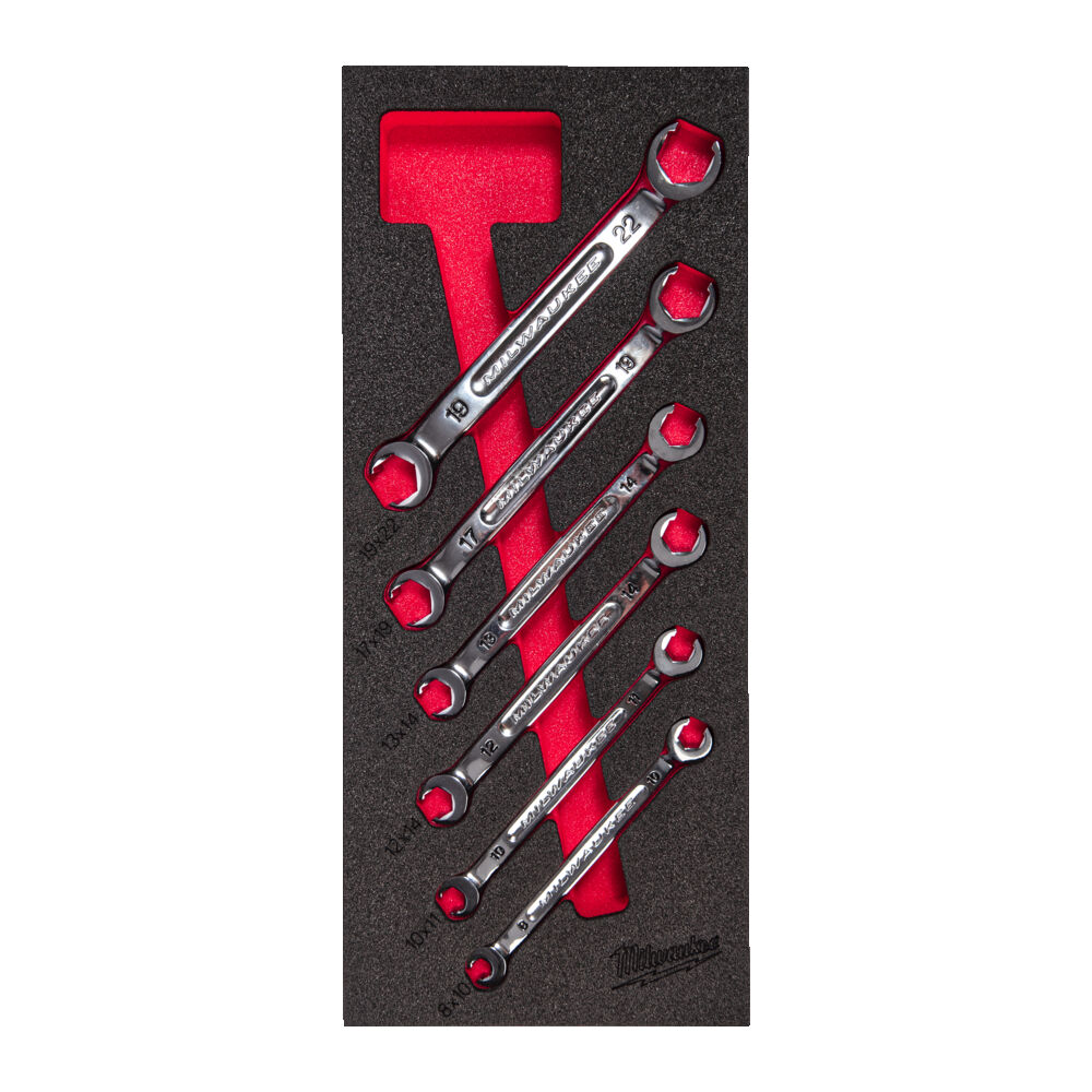MILWAUKEE Ложемент з ключами гайковими хромованими розрізними (6шт.) | 4932493628