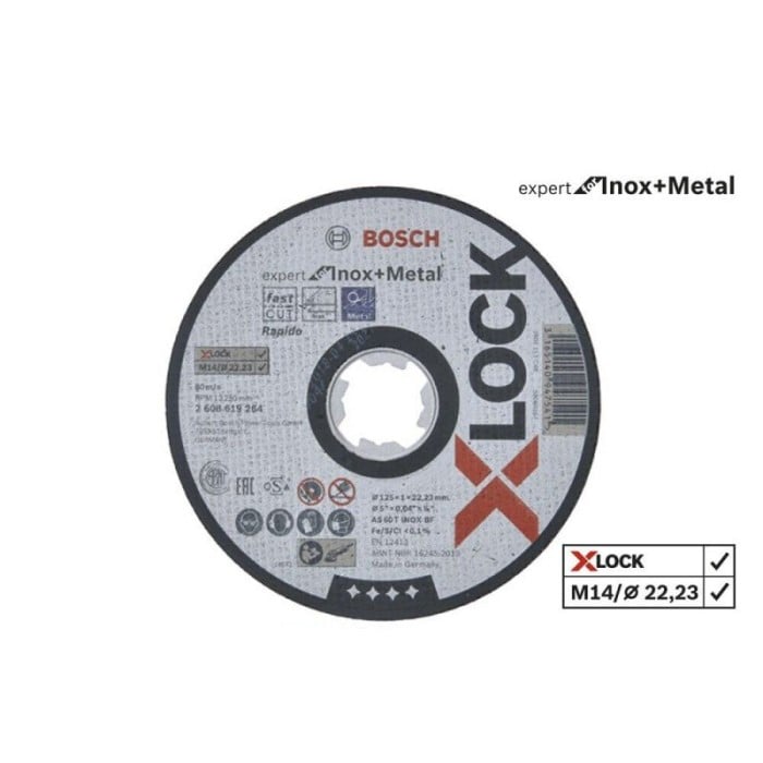 Круг відр. 125х1,0 мм Expert Inox X-LOCK, Bosch