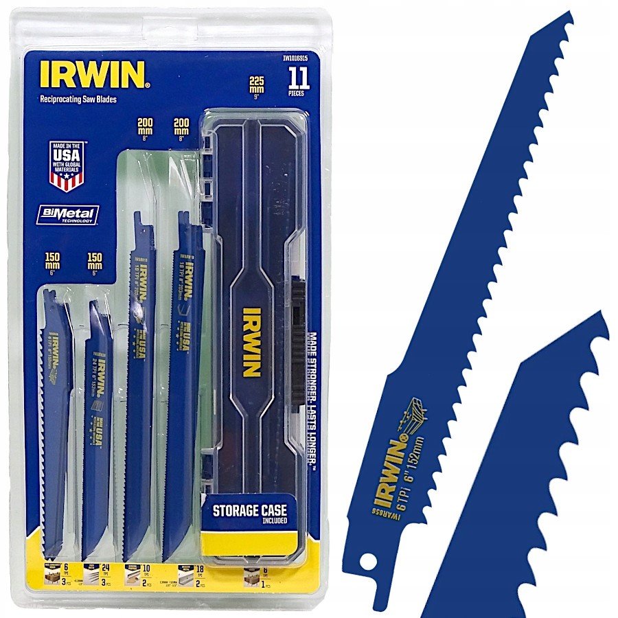 IRWIN Набор сабельных полотен из 11 шт., для дерева и металла, | IW1016915