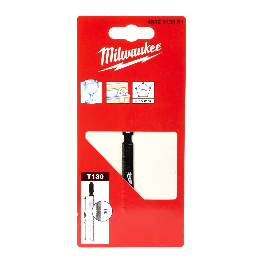 MILWAUKEE Полотно для лобзика T130 , 54мм, зерно30, (чавун) | 4932213231