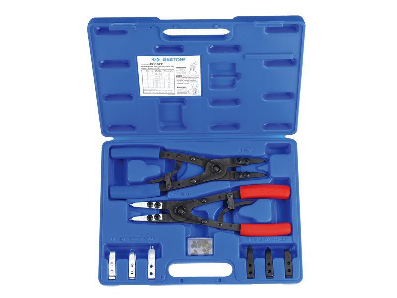 KING TONY Съёмник стопорных колец со сменными насадками 267мм | 45115PP