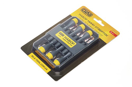 Набор мини отверток для точных работ CrV в кейсе 6шт СИЛА