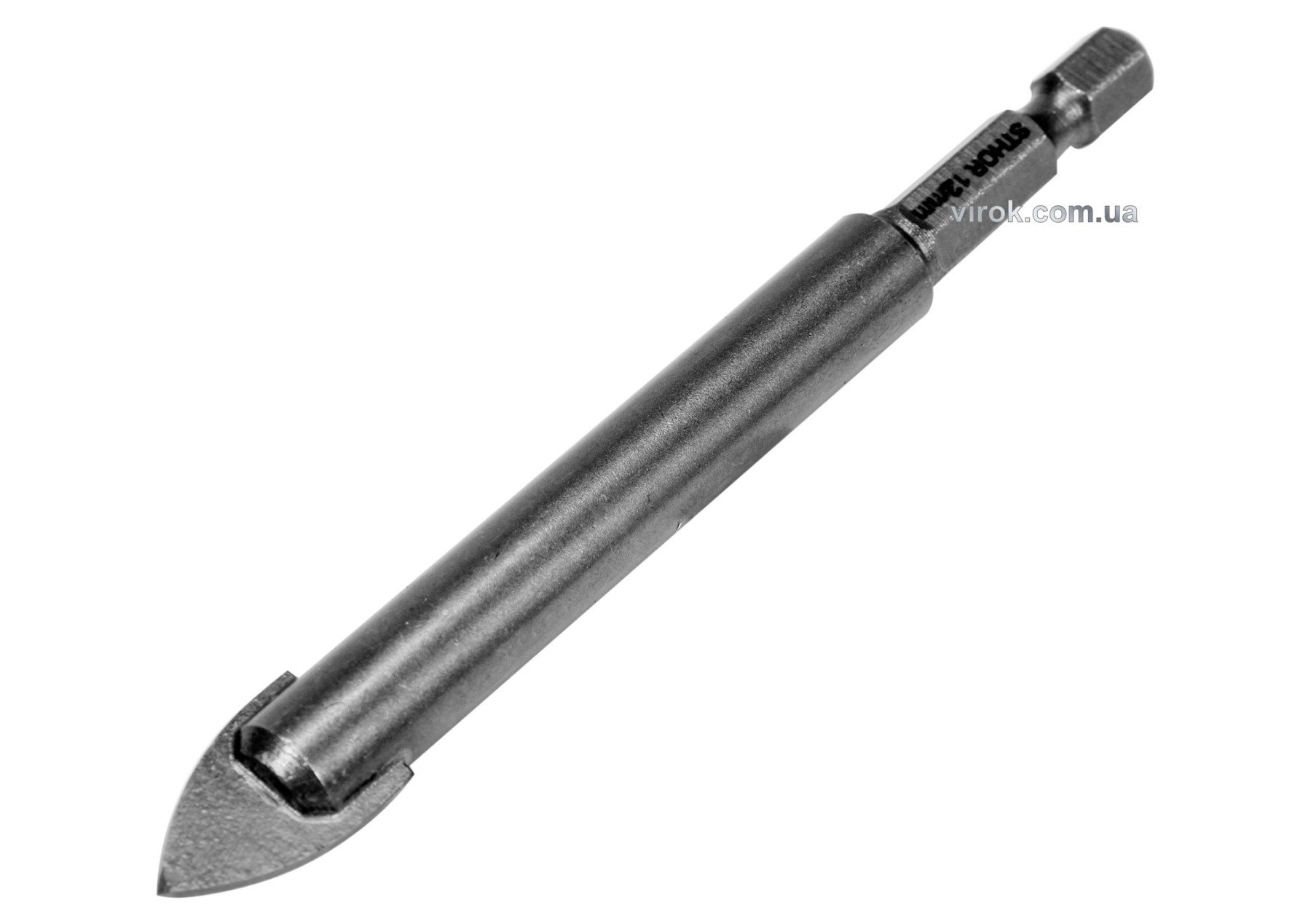STHOR Свердло по склу і кераміці : YG6X, HEX-1/4", Ø= 12 x 100 мм  | 21706