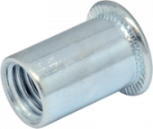 Гайка-заклепка круглая плоская головка M10-40 (основа 2,5-4,0 мм.)