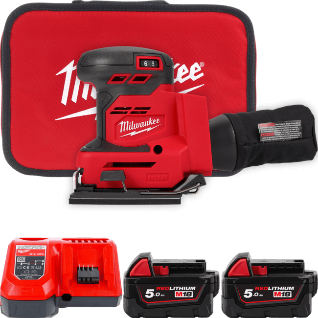 MILWAUKEE Шлифмашина вибрационная аккумуляторная M18 BQSS-502B | 4933479967