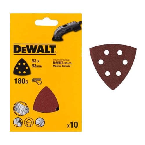 DeWalt DT3092 Шлифлисты для дельтошлифмашин 93мм, зерно 80, 6 отв. (10 шт.)