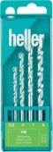 Heller Набор сверл твердосплавных 5,5 / 6/7/8 мм ц / х; камень, кирпич, плитка, мрамор