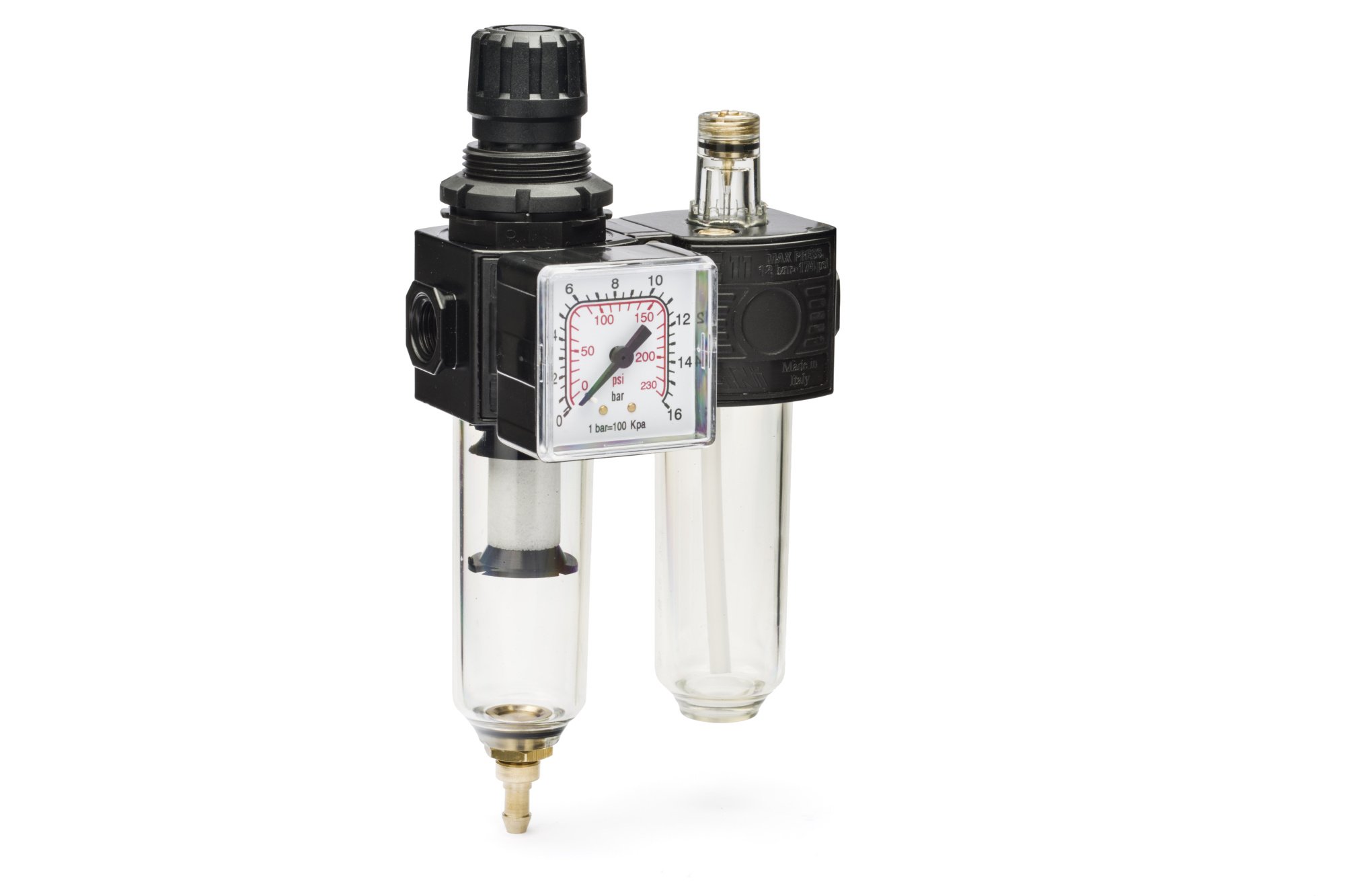 ANI Spa Блок подготовки воздуха 1/4" с манометром и регулятором (1200л/мин) ANI E/12/2 | AH116507