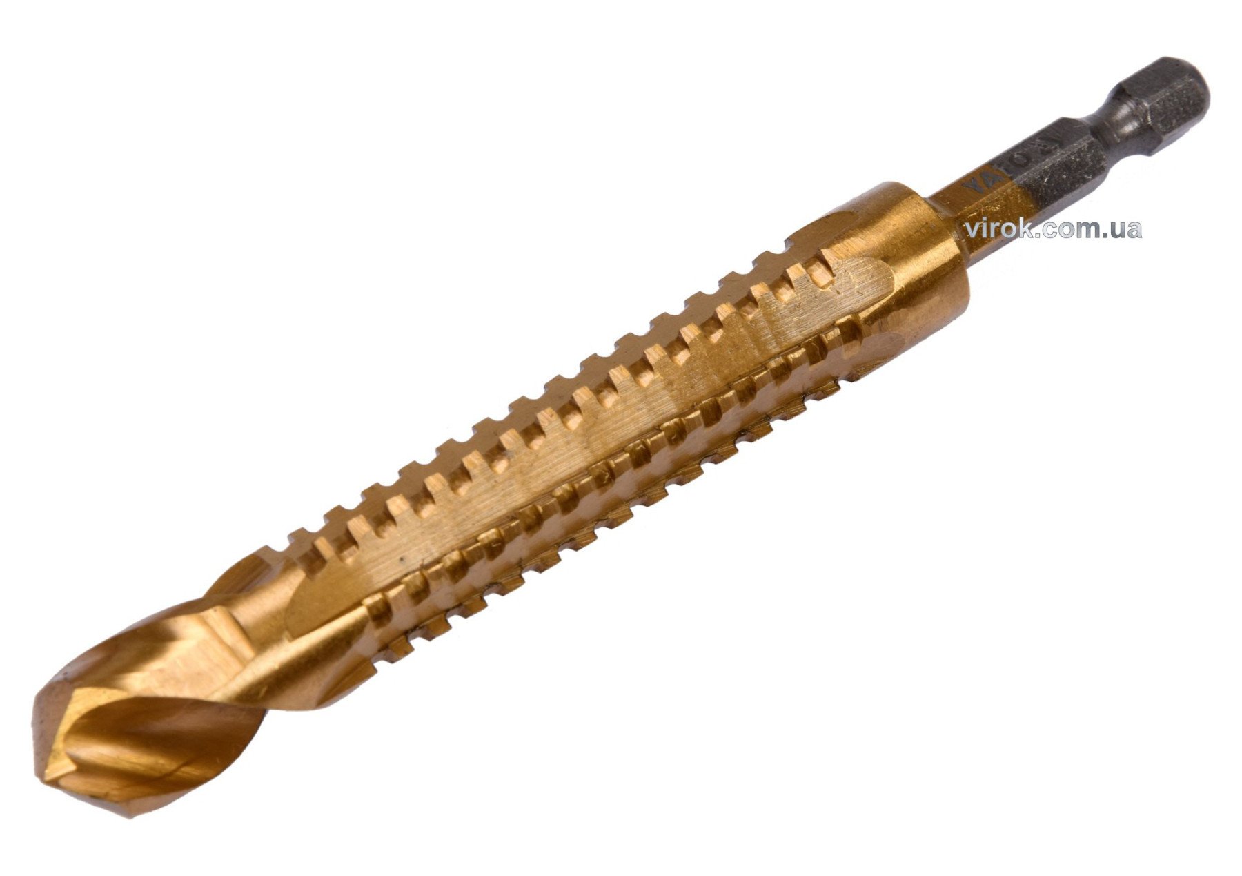 YATO Свердло фрезерувальне по металу YATO : HSS-TIN, Ø= 13 мм, l= 120 мм, HEX - 1/4"  | YT-44831