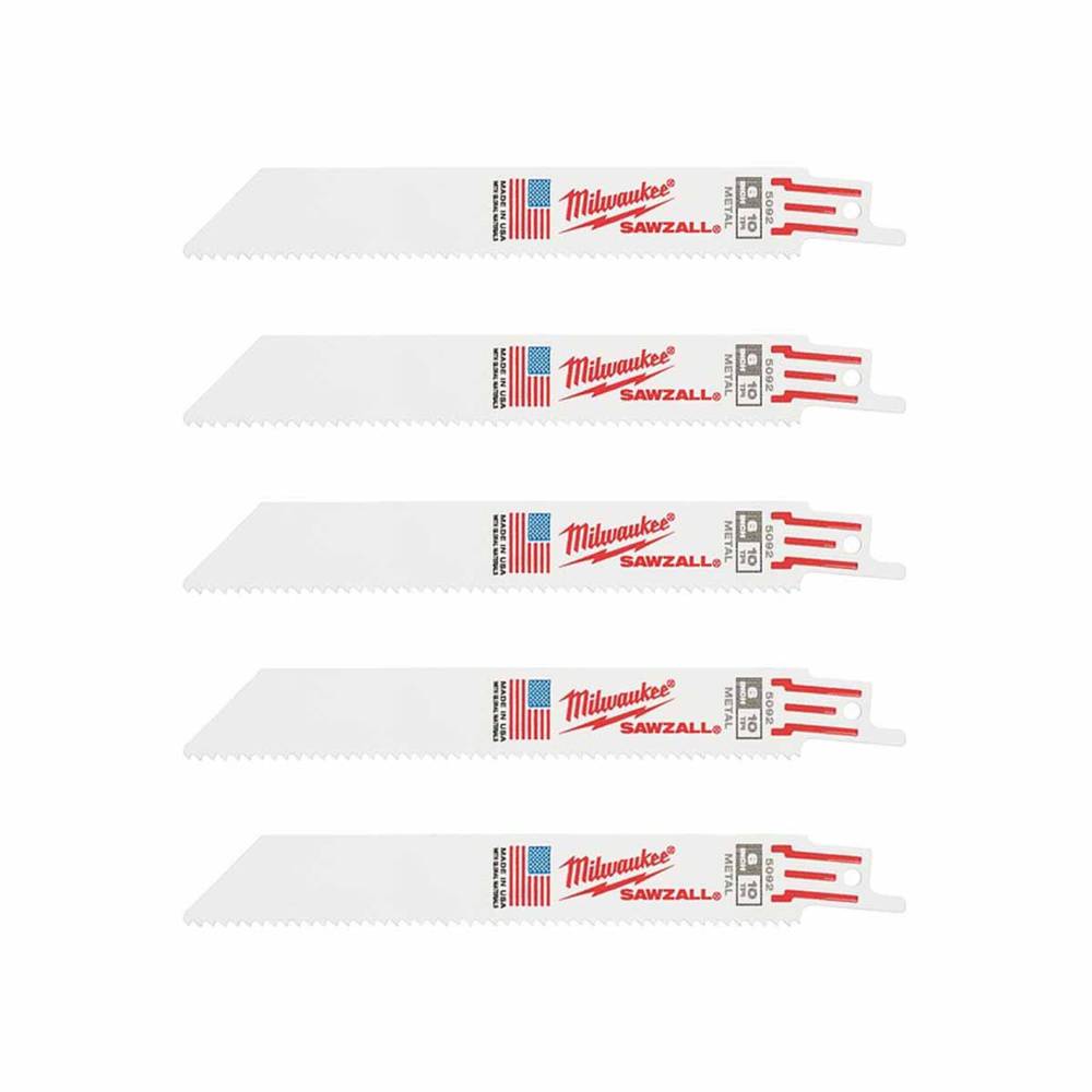 MILWAUKEE Полотно для шабельних пил, 150х2,5мм, (5шт), (універсальні)