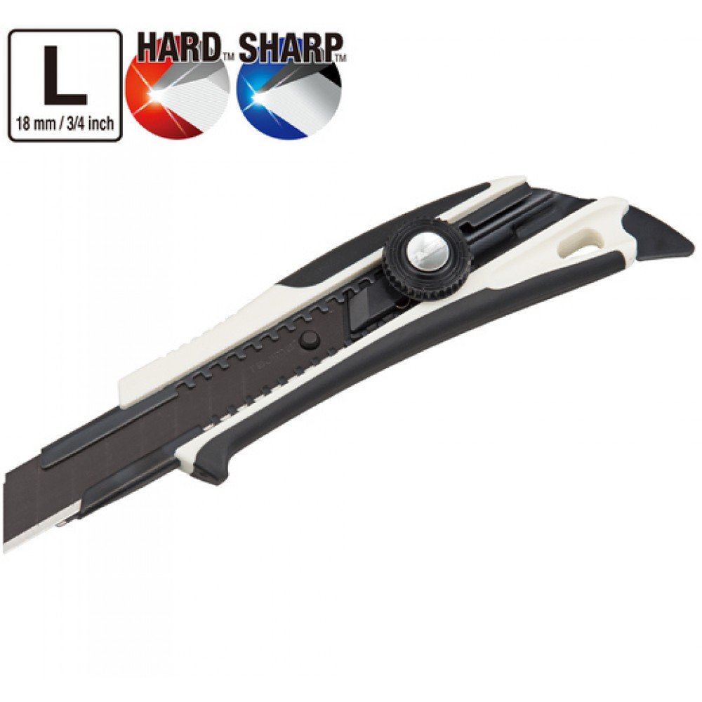 TAJIMA Нож 18mm, серия PREMIUM, DORA Fin Cutter Razar Black Blade, винтовой фиксатор, отвертка