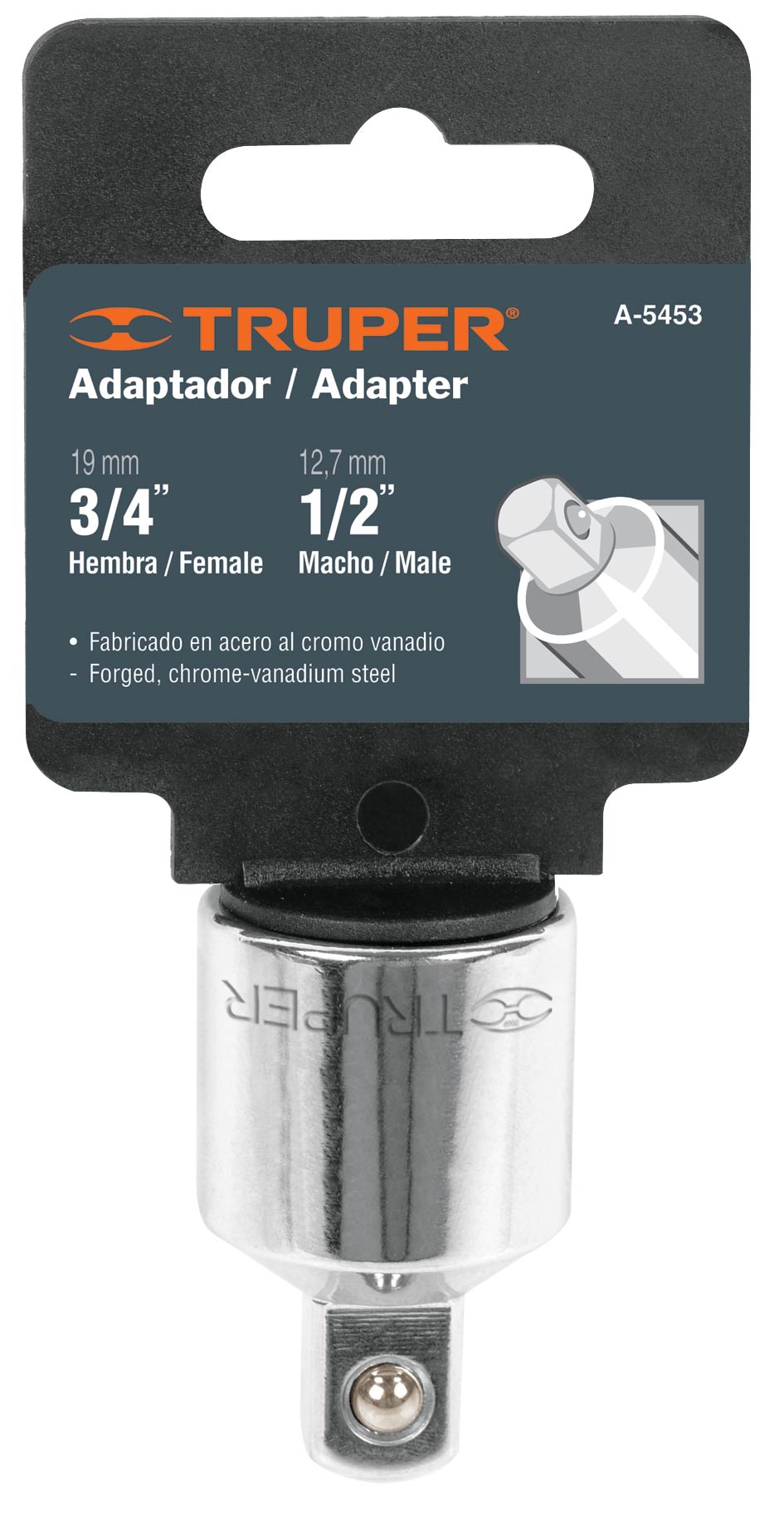 Truper A-5453 Адаптер 3/4" х 1/2" 46мм